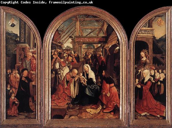 CORNELISZ VAN OOSTSANEN, Jacob Triptych of the Adoration of the Magi fd